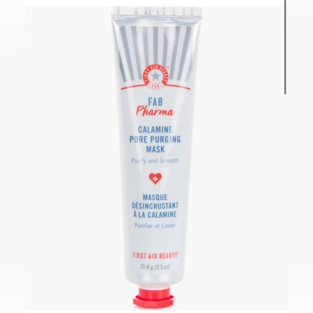 First Aid Beauty Calamine Mask with Red and Blue Accents